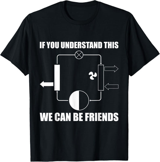 Funny HVAC Tech AC Repairman HVAC Technician T-Shirt - T-Shirt | Black