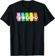 Care Bears Vintage Classic Rainbow Bears Group Line Up , Black, S T-Shirt - T-Shirt | Black