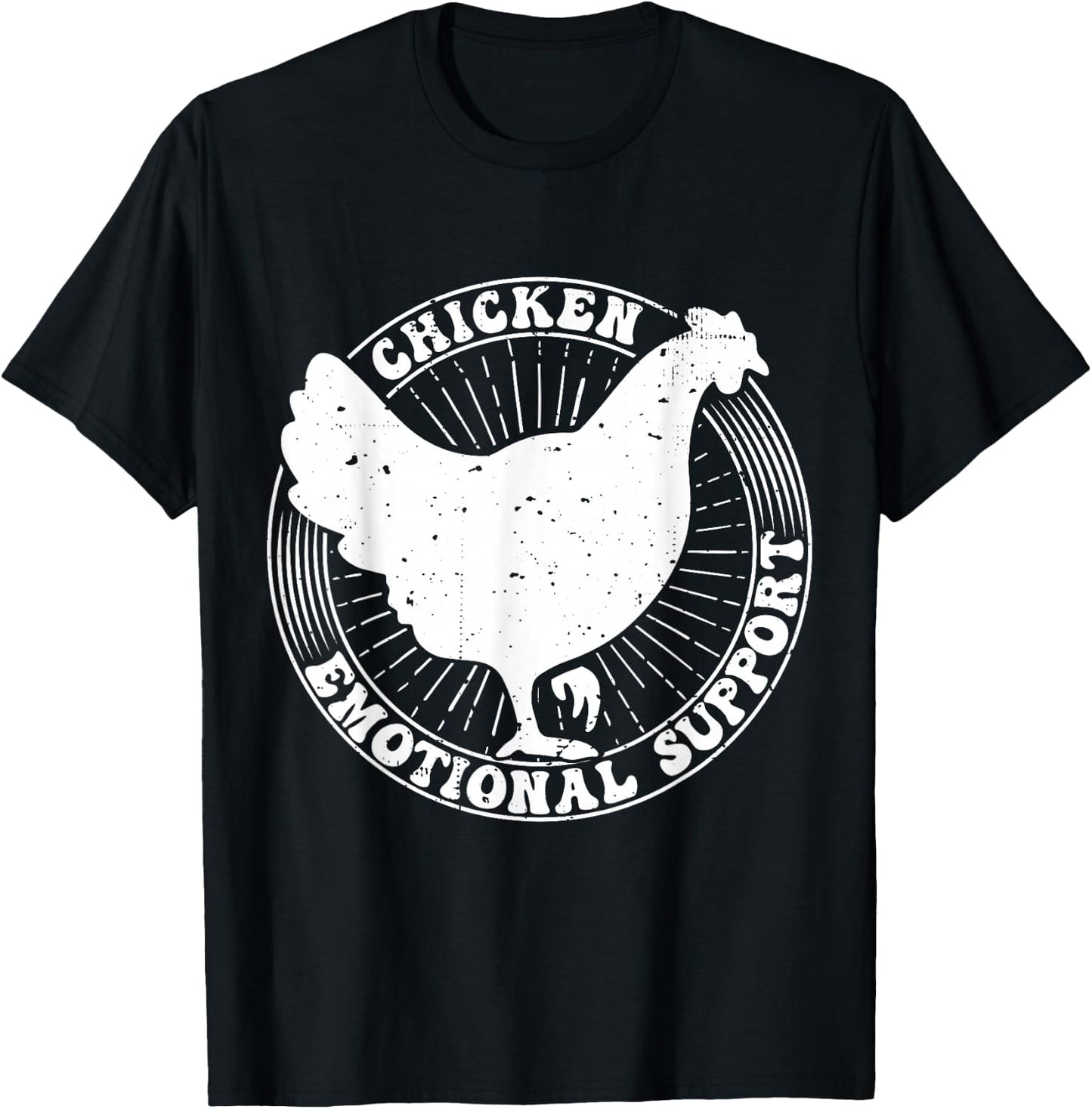 Chicken Emotional Support T-Shirt - T-Shirt | Black
