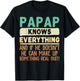 Papap Knows Everything Shirt 60th Gifts Funny Father's Day T-Shirt - T-Shirt | Black