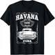 Havana Classic Cars Cuba Muscle Retro Vintage Gift T-Shirt - T-Shirt | Black