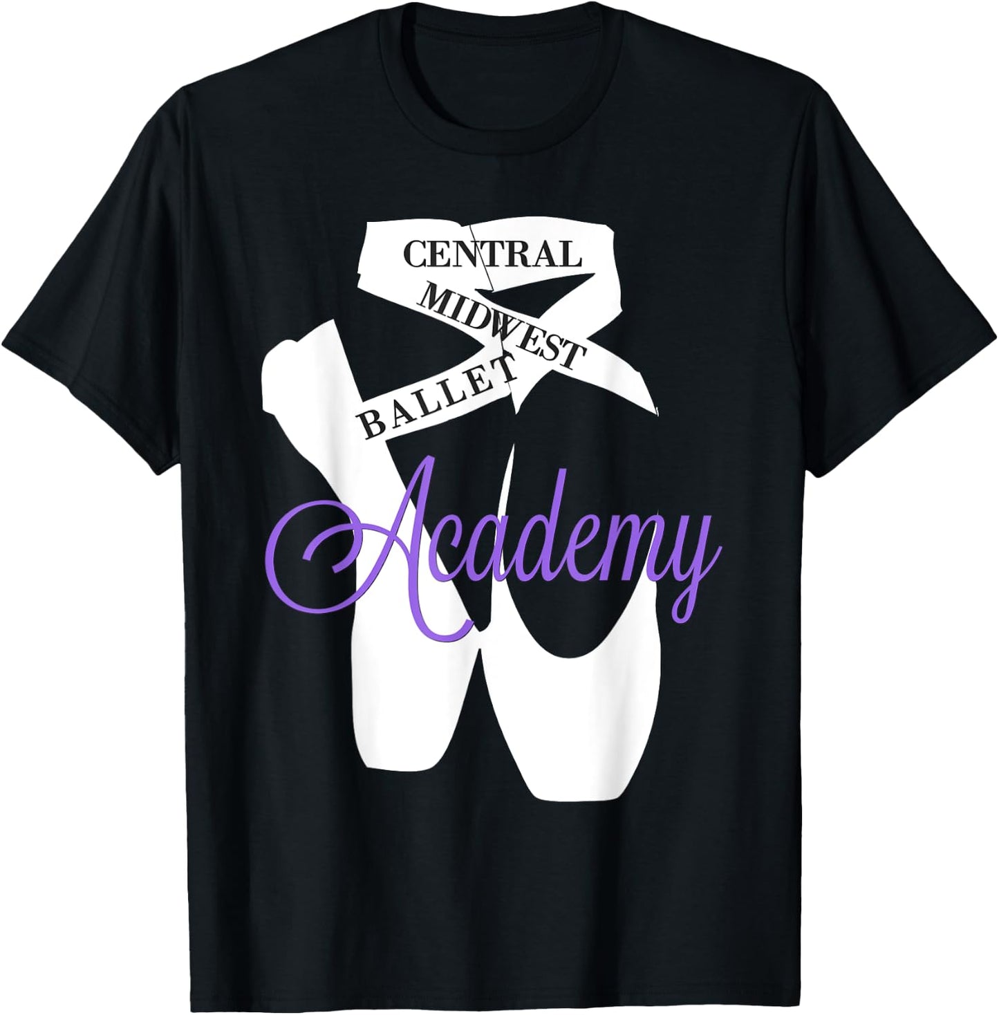 Central Midwest Ballet Academy Pointe Shoes Dance T-Shirt - T-Shirt | Black