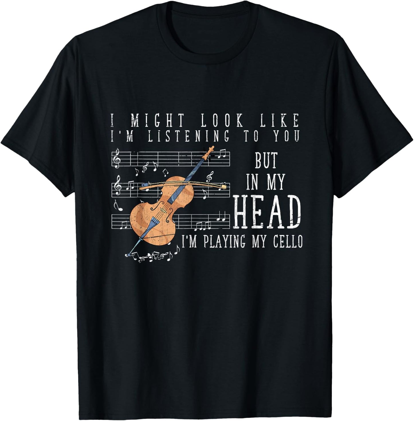 Funny Orchestra Musician Cellist Gift Cello T-Shirt - T-Shirt | Black