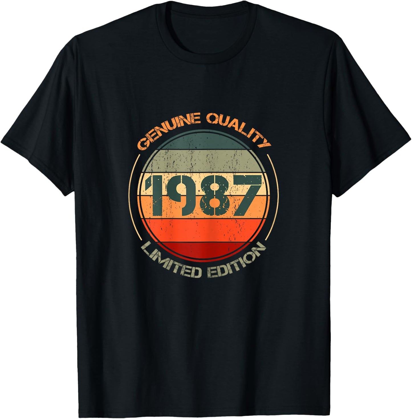 Vintage 1987 T Shirts Retro Funny 1987 Birthday T-Shirt - T-Shirt | Black
