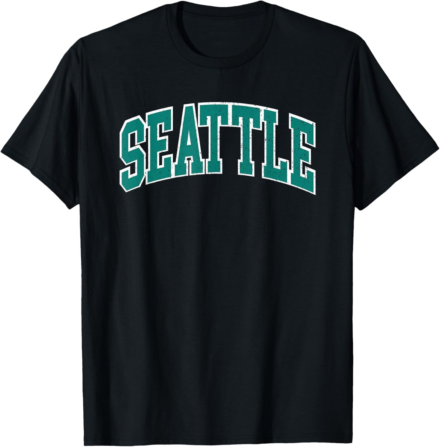 Old School Vintage Seattle University , Black, S T-Shirt - T-Shirt | Black