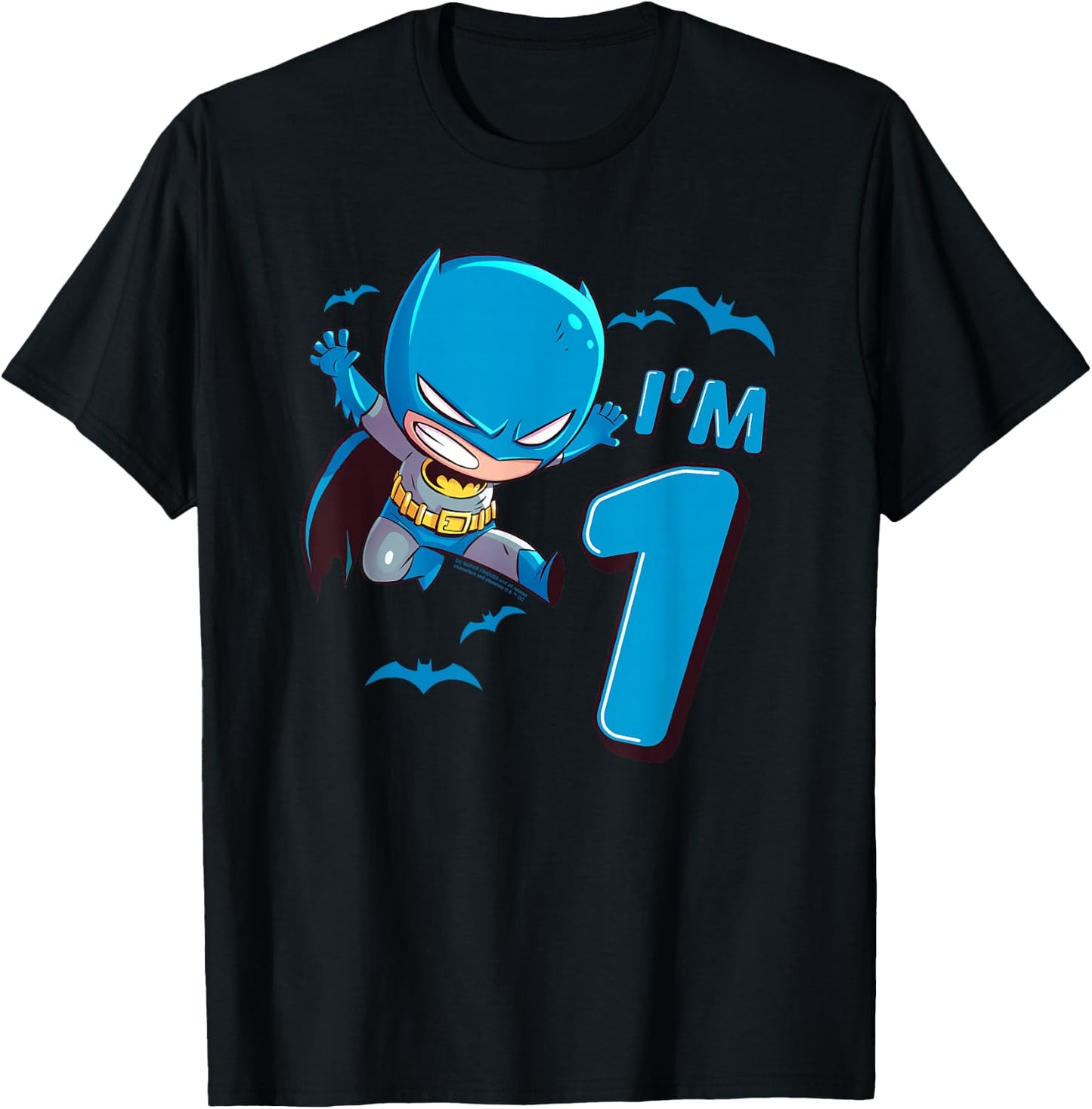 Batman 1st Birthday Cute I'm 1 T-Shirt - T-Shirt | Black