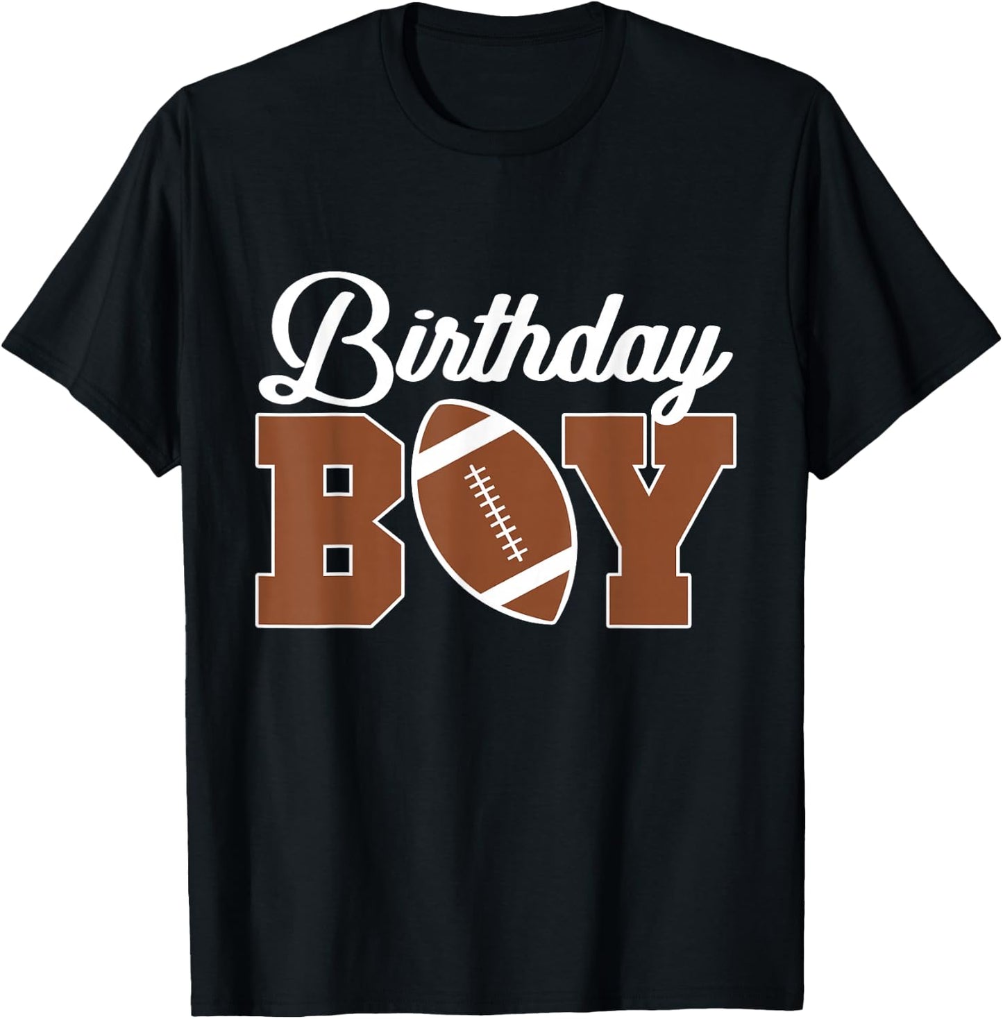 Kids Football Birthday Boy Birthday Party Boys Toddlers T-Shirt - T-Shirt | Black