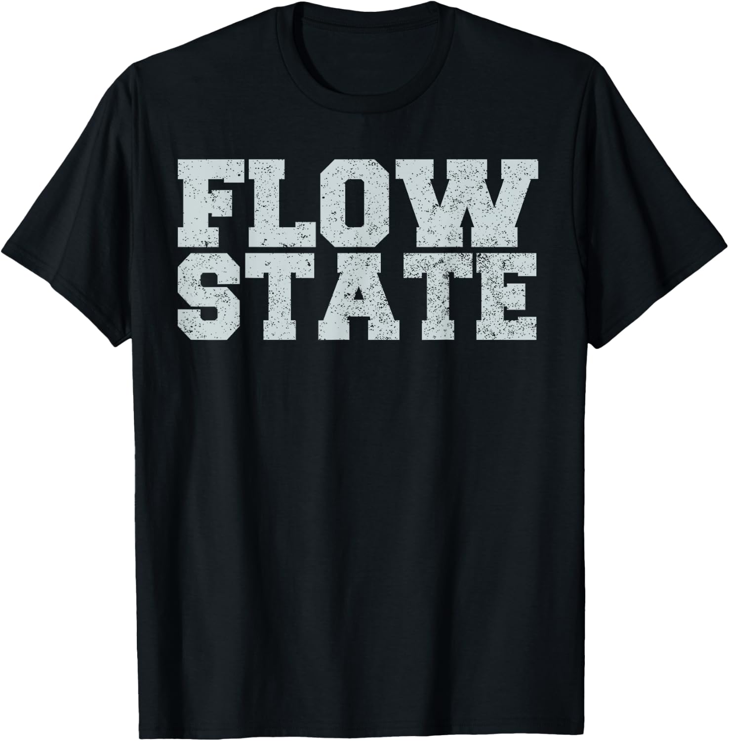 Flow State - Vintage Distressed Flow State Shirt T-Shirt - T-Shirt | Black