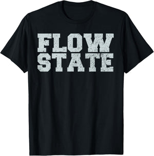 Flow State - Vintage Distressed Flow State Shirt T-Shirt - T-Shirt | Black