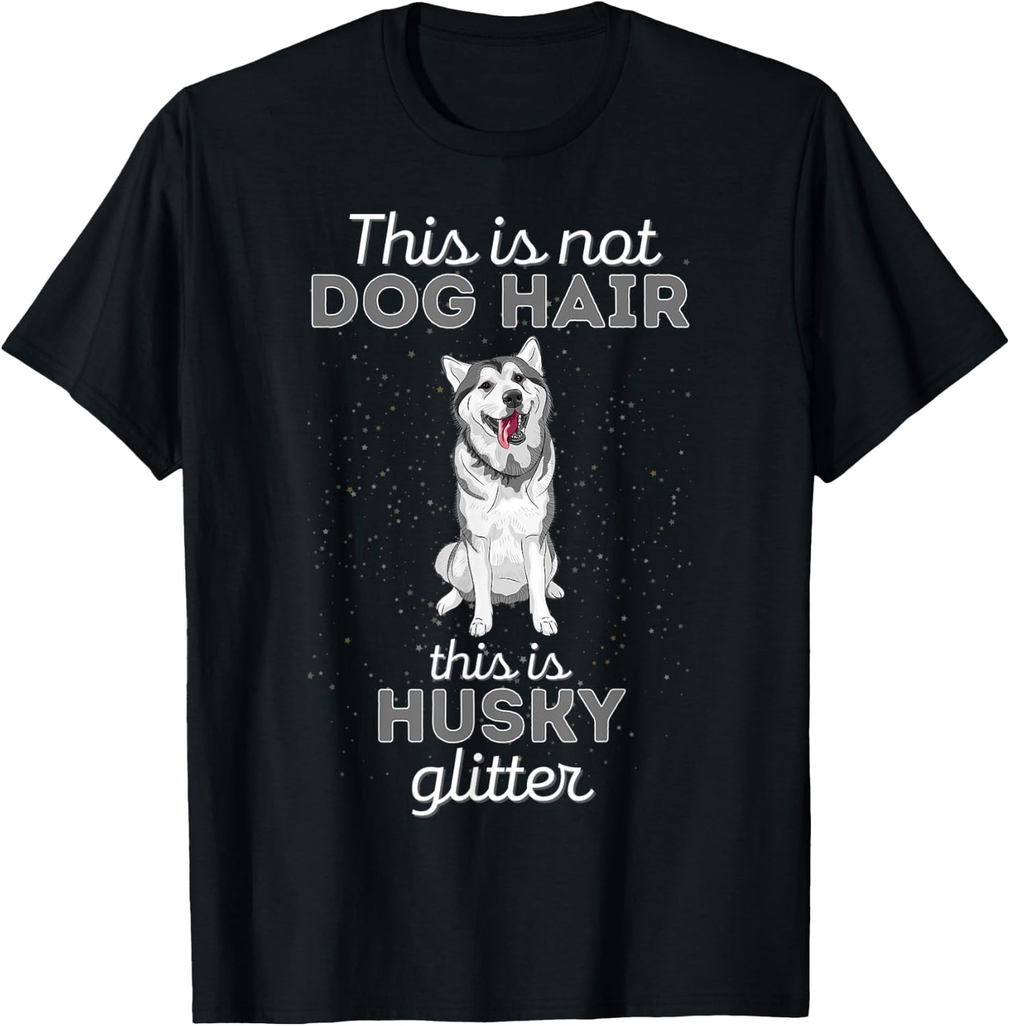 This Is Husky Glitter Funny Husky Owner T-Shirt - T-Shirt | Black