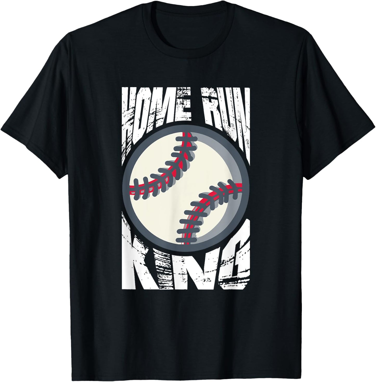 Baseball Home Run King Sports T-Shirt - T-Shirt | Black