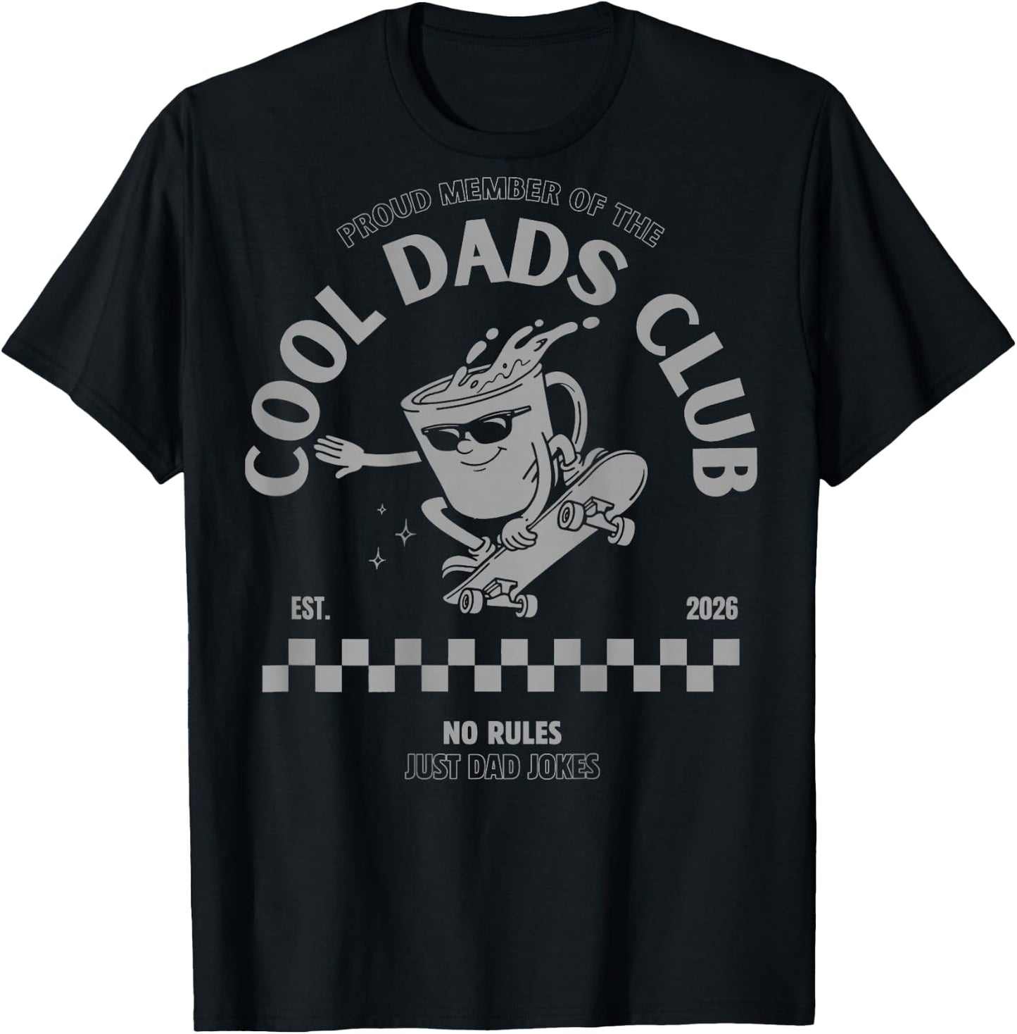 (Auf der Rückseite) Stolzes Mitglied des Cool Dads Club Vatertag T-Shirt - T-Shirt | Black