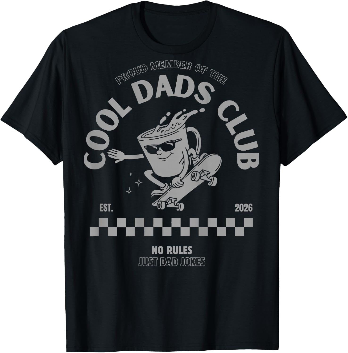 (Auf der Rückseite) Stolzes Mitglied des Cool Dads Club Vatertag T-Shirt - T-Shirt | Black