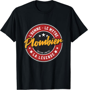 Plumber Humor Gift Plumbing Heating Man , Black, S T-Shirt - T-Shirt | Black
