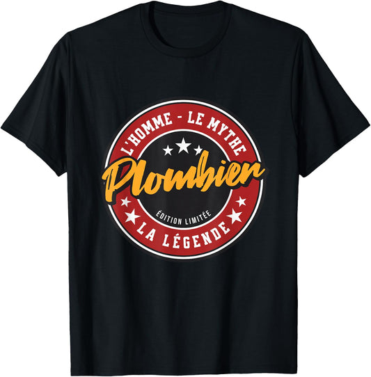 Plumber Humor Gift Plumbing Heating Man , Black, S T-Shirt - T-Shirt | Black