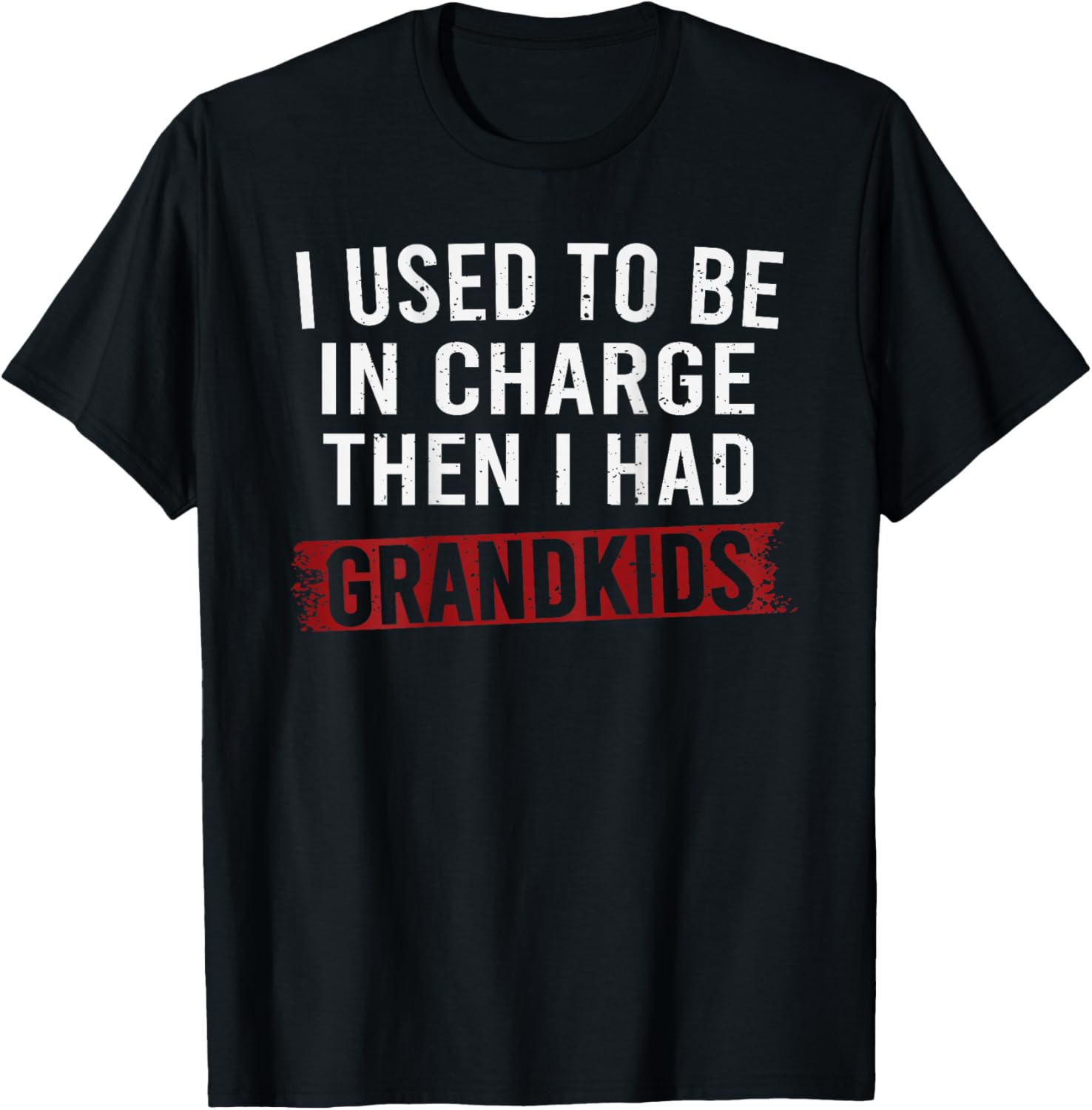 I Used to Be in Charge Then I Had Grandkids T-Shirt - T-Shirt | Black