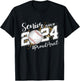 Proud Senior Aunt Class Of 2024 Baseball Graduation T-Shirt - T-Shirt | Black