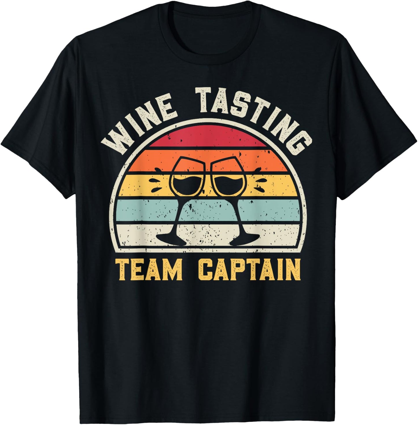 Wine Lovers Pun Wine Tour Funny Wine Tasting Team Captain T-Shirt - T-Shirt | Black