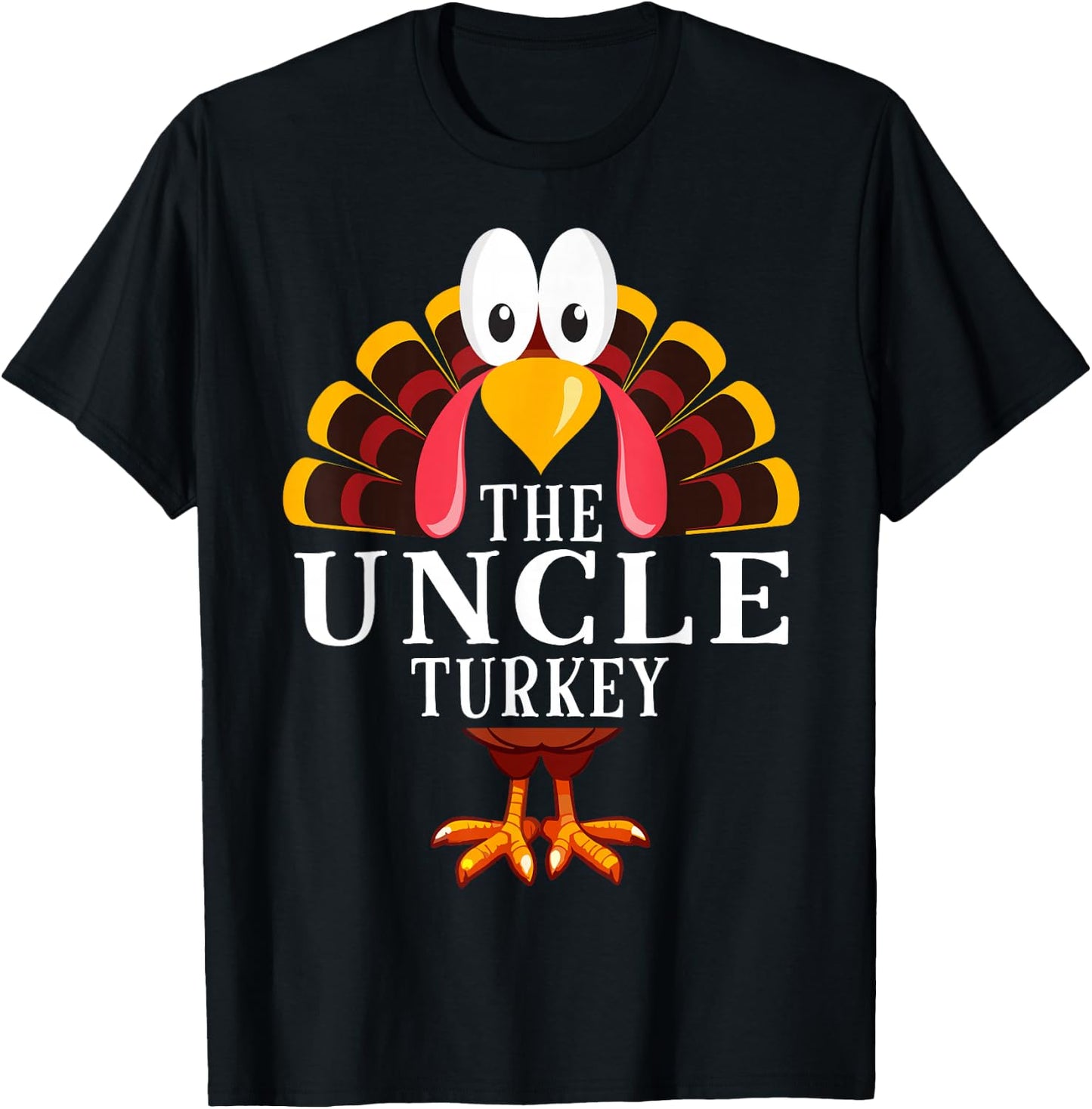 Thanksgiving The Uncle Turkey Matching T-Shirt - T-Shirt | Black