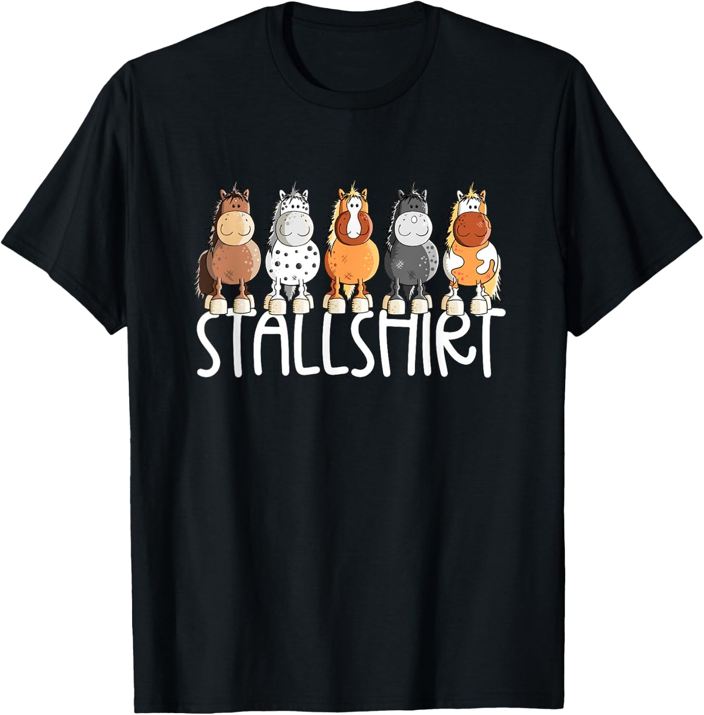 Frauchens Stable Shirt Horse Sayings I Horse Motif Rider Fun , black T-Shirt - T-Shirt | Black