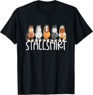 Frauchens Stable Shirt Horse Sayings I Horse Motif Rider Fun , black T-Shirt - T-Shirt | Black