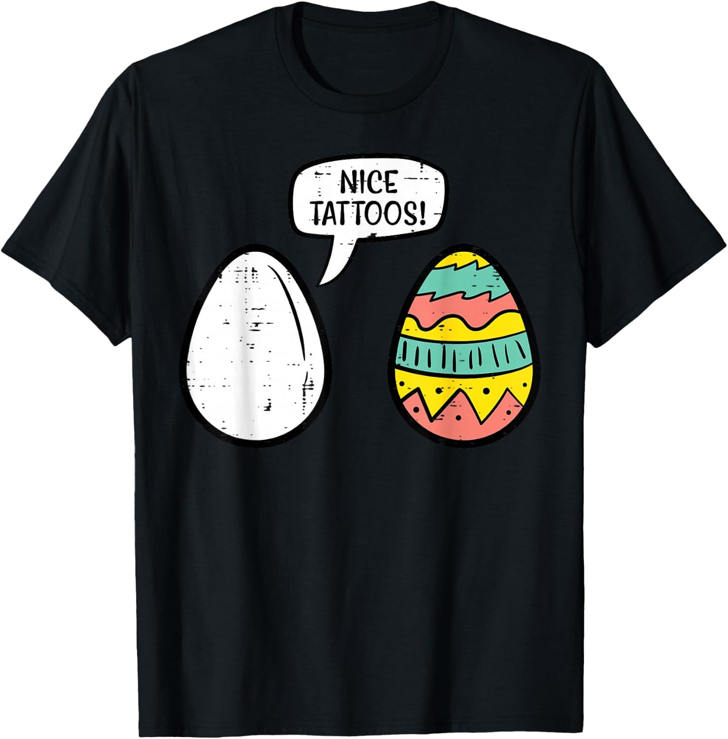 Easter Eggs Nice Tattoos Funny Hunting Men Women Kids Youth T-Shirt - T-Shirt | Black