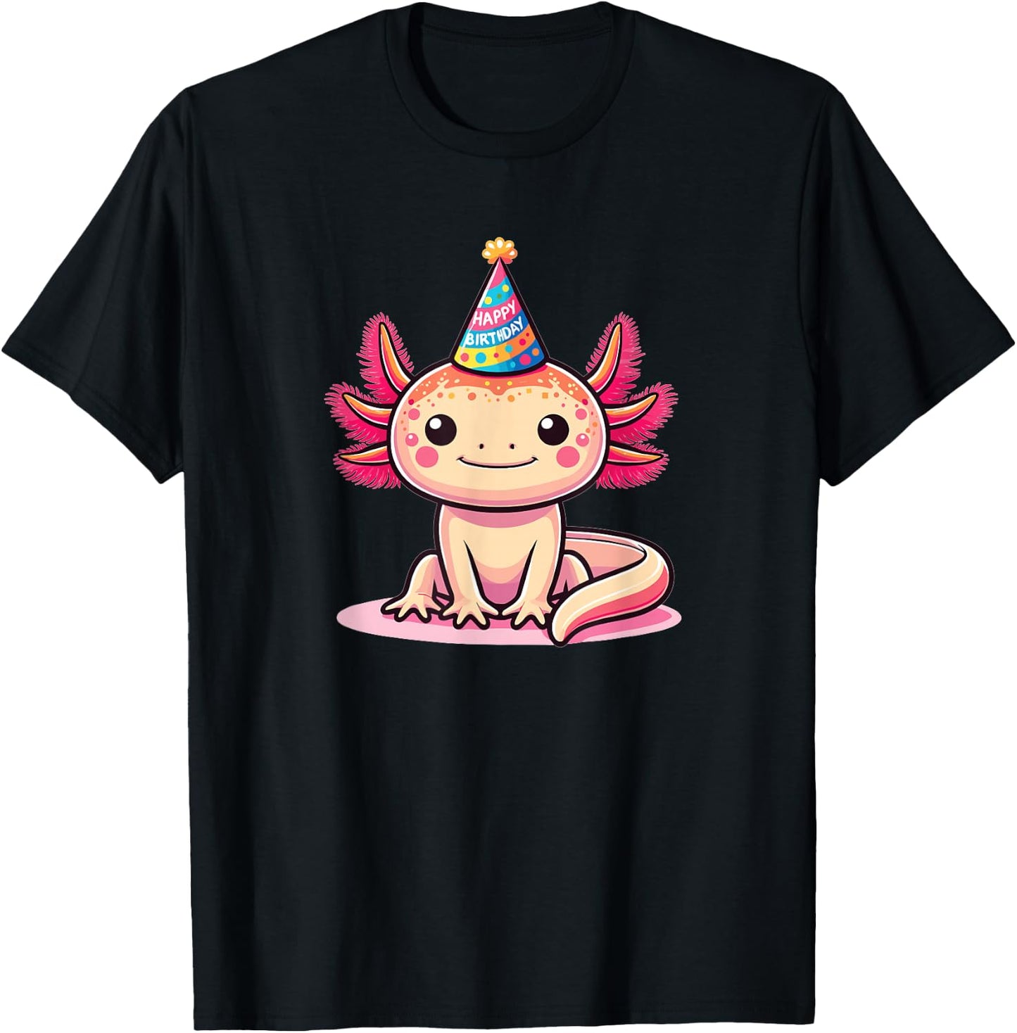 Birthday Axolotl For Kids A Birthday Axolotl T-Shirt - T-Shirt | Black