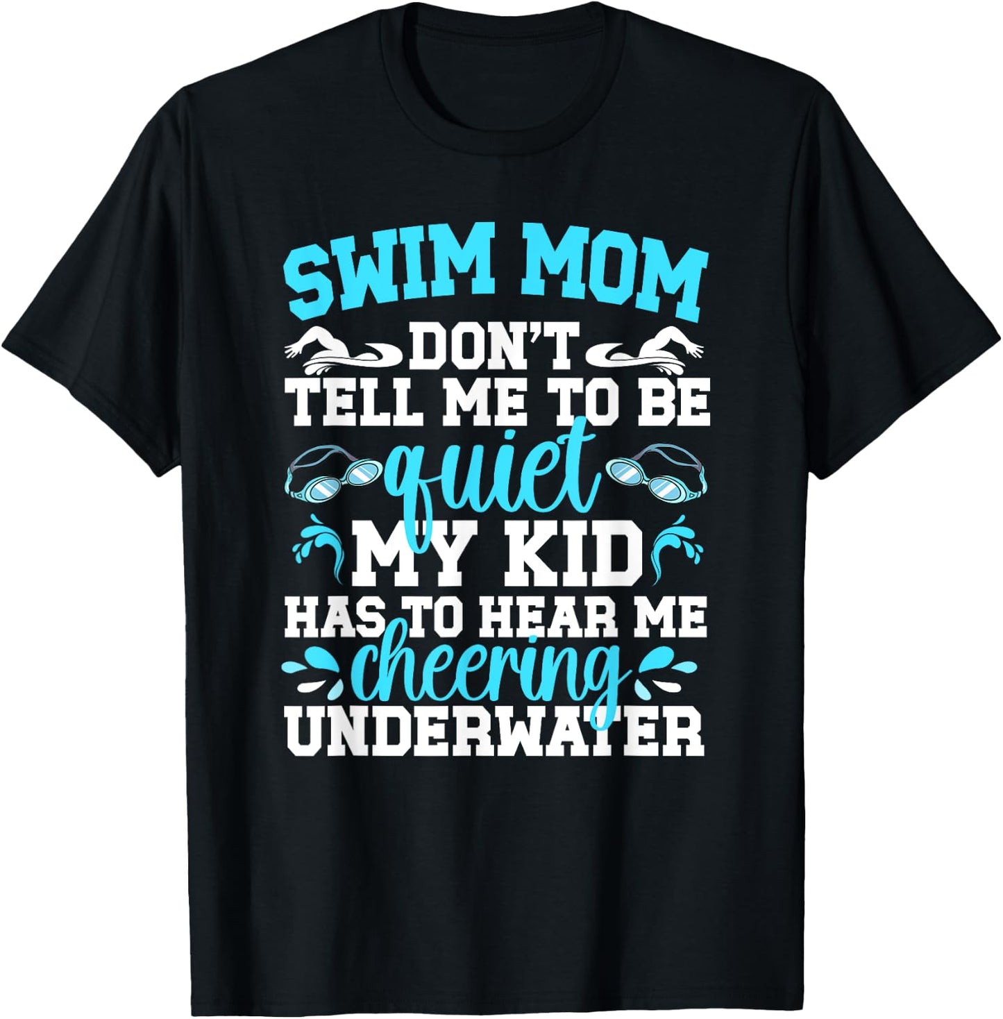 Swim Mom Funny Swimming Mom Of A Swimmer Mama T-Shirt - T-Shirt | Black