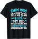 Swim Mom Funny Swimming Mom Of A Swimmer Mama T-Shirt - T-Shirt | Black