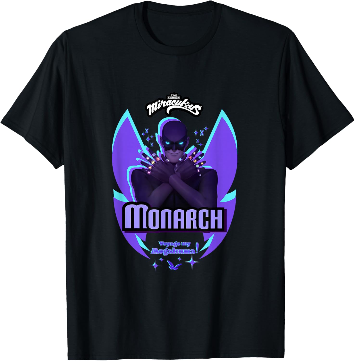 Miraculous Ladybug Villains Collection Monarch T-Shirt - T-Shirt | Black
