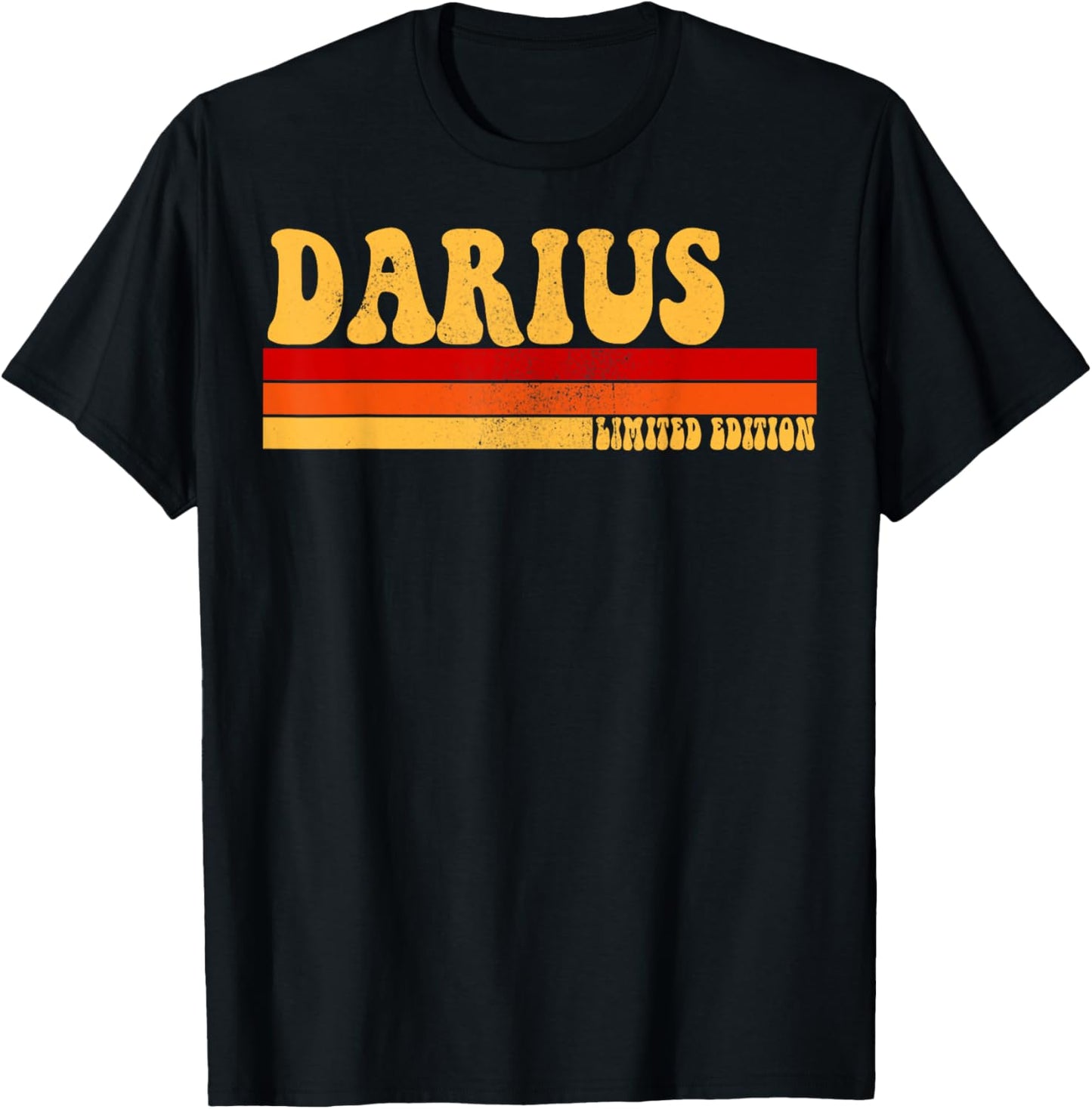 DARIUS Name Personalized Idea Men Retro Vintage DARIUS T-Shirt - T-Shirt | Black