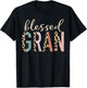 Blessed Gran Cute Leopard Print T-Shirt - T-Shirt | Black