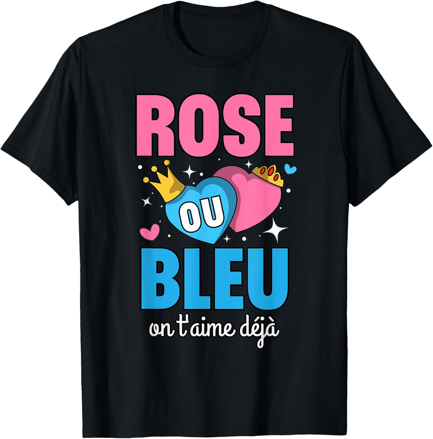 gender reveal baby sex announcement baby shower surprise , Black, S T-Shirt - T-Shirt | Black