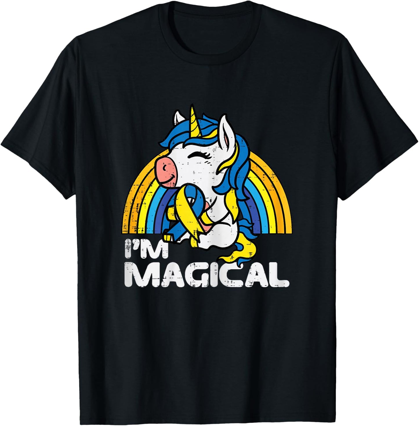 Down Syndrome Awareness Unicorn Magical Toddler Girls Kids T-Shirt - T-Shirt | Black