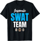 Counting Sheep Sleep Pajamas Funny Gift Insomnia Swat Team T-Shirt - T-Shirt | Black