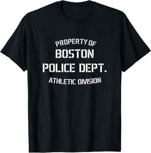 Property Of Boston Police Dept Athletic Division T-Shirt - T-Shirt | Black