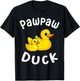 Pawpaw Duck Birthday Rubber Duck Kids Family Matching T-Shirt - T-Shirt | Black