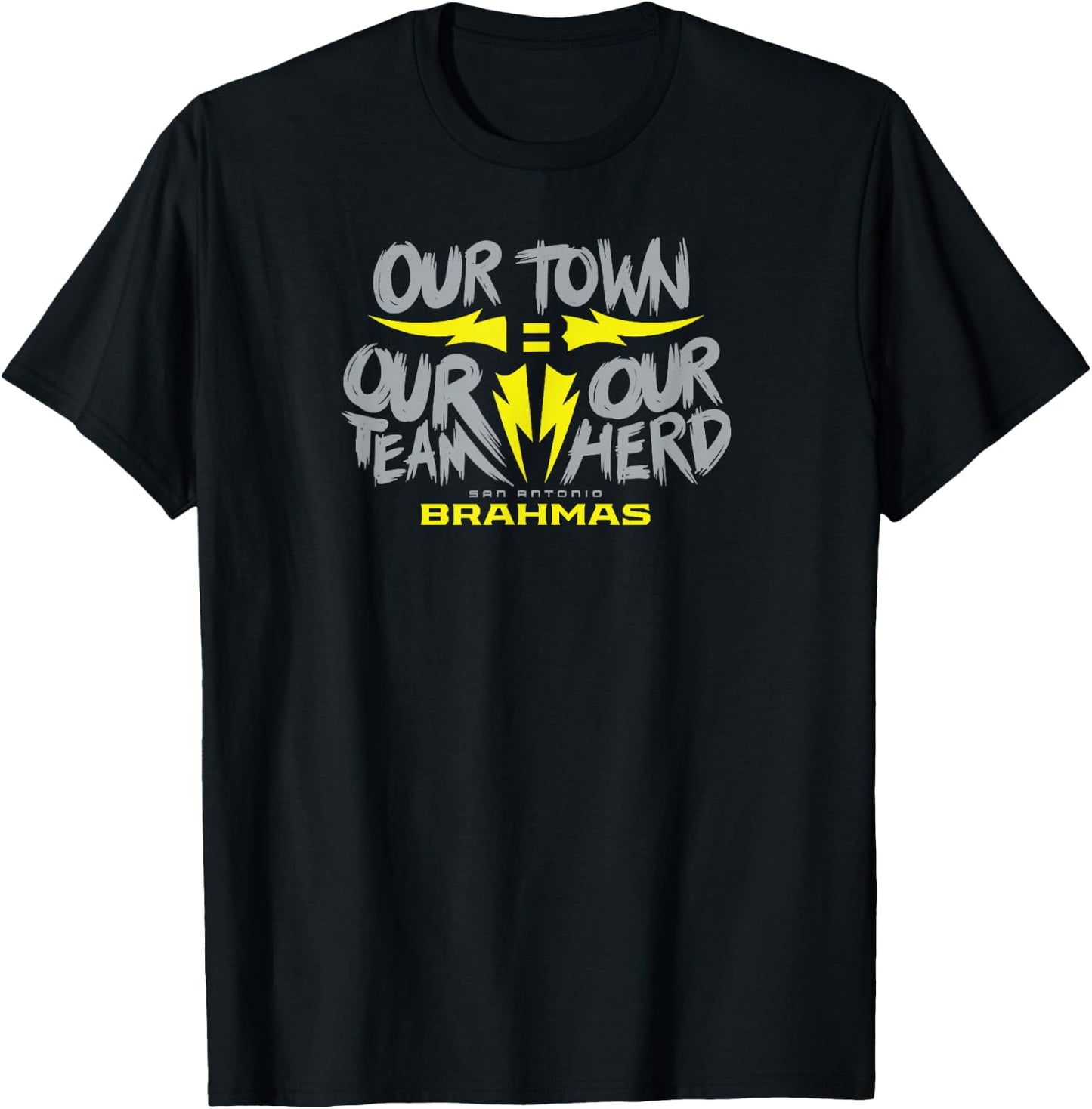 San Antonio Brahmas - Our Town Our Team Our Herd - UFL T-Shirt - T-Shirt | Black