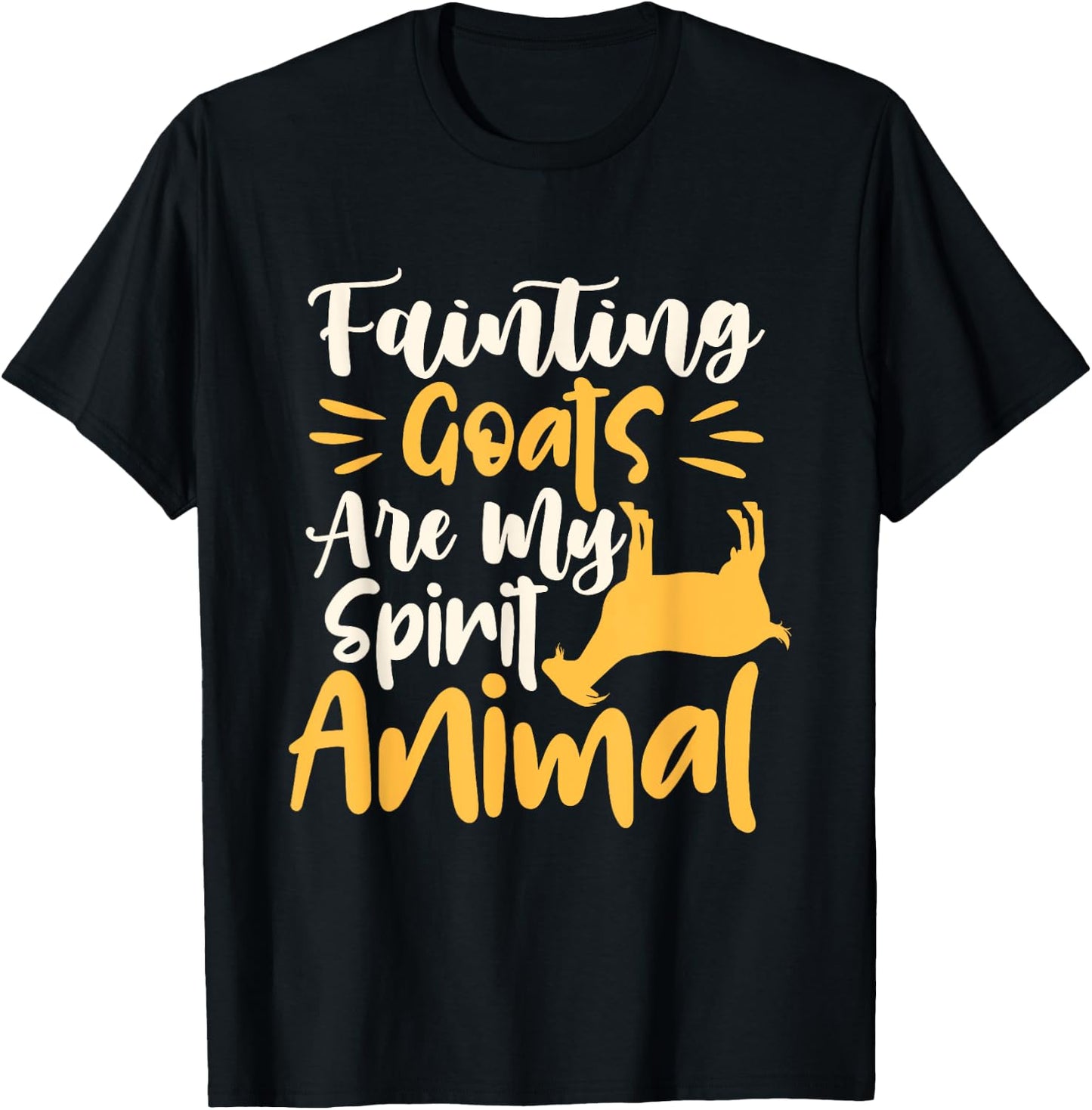 Fainting Goats Are My Spirit Animal - Goat Lover Farming T-Shirt - T-Shirt | Black