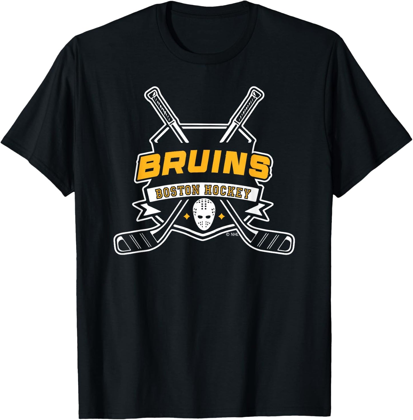 Boston Bruins Hockey Sticks Black Officially Licensed T-Shirt - T-Shirt | Black