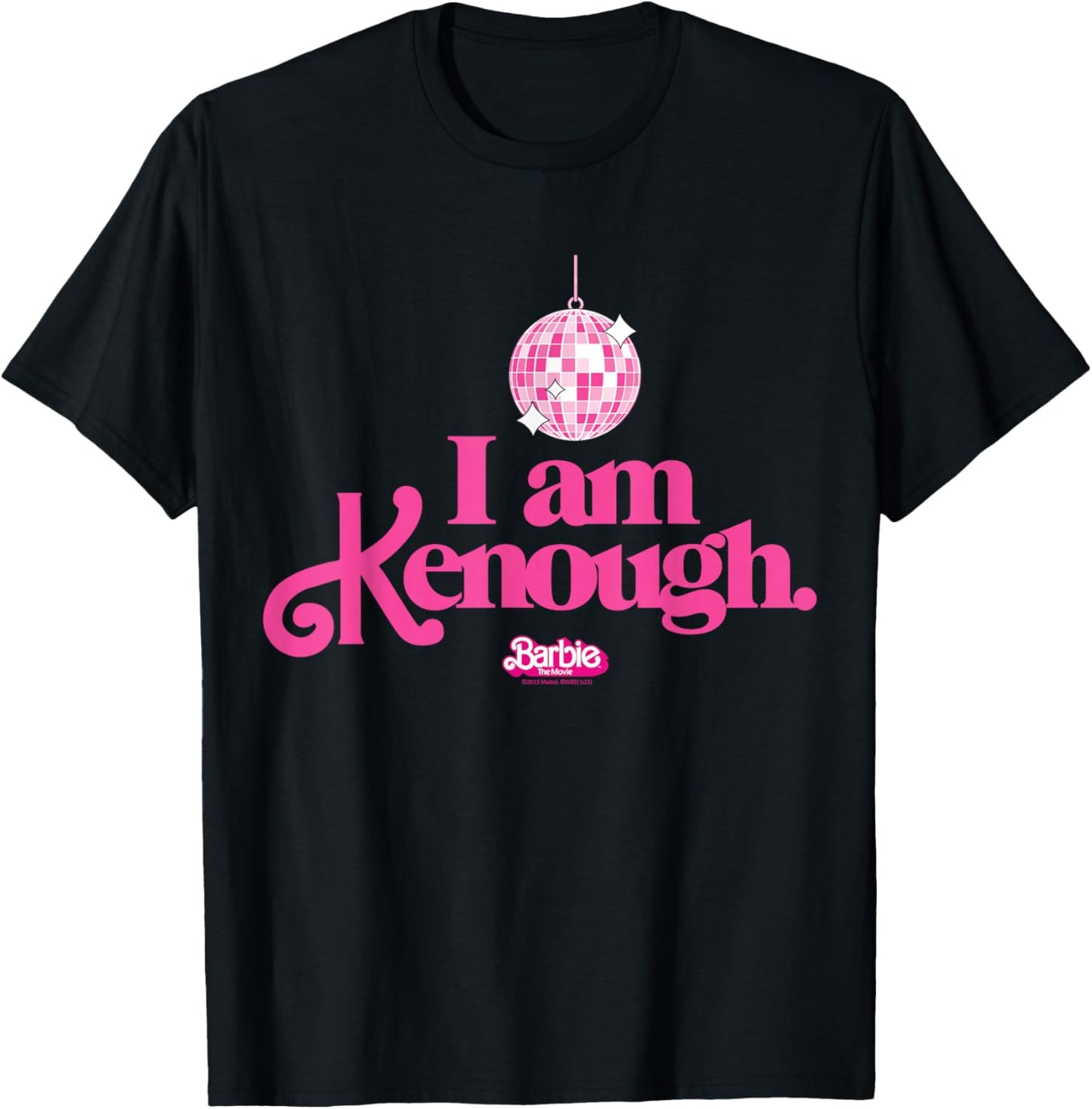 Barbie The Movie - I Am Kenough Discoball , black T-Shirt - T-Shirt | Black