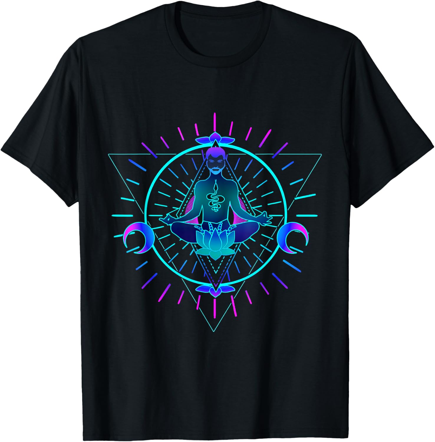 Psychedelic Goa Trance Spiritual Psytrance , black T-Shirt - T-Shirt | Black