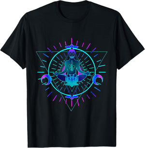 Psychedelic Goa Trance Spiritual Psytrance , black T-Shirt - T-Shirt | Black