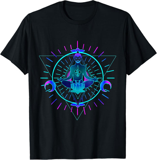 Psychedelic Goa Trance Spiritual Psytrance , black T-Shirt - T-Shirt | Black