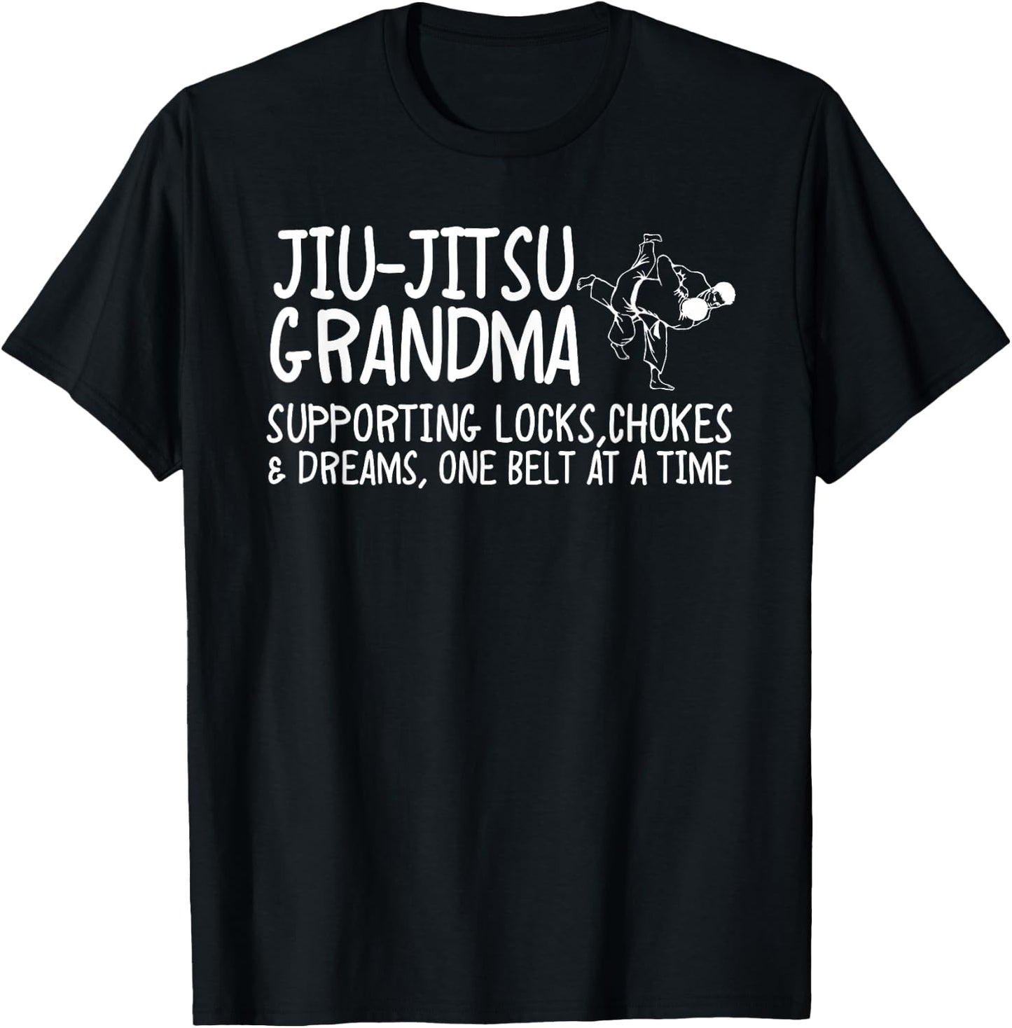 Proud Brazilian Jiu-Jitsu Grandma Jiu-Jitsu Fighter Grandma T-Shirt - T-Shirt | Black