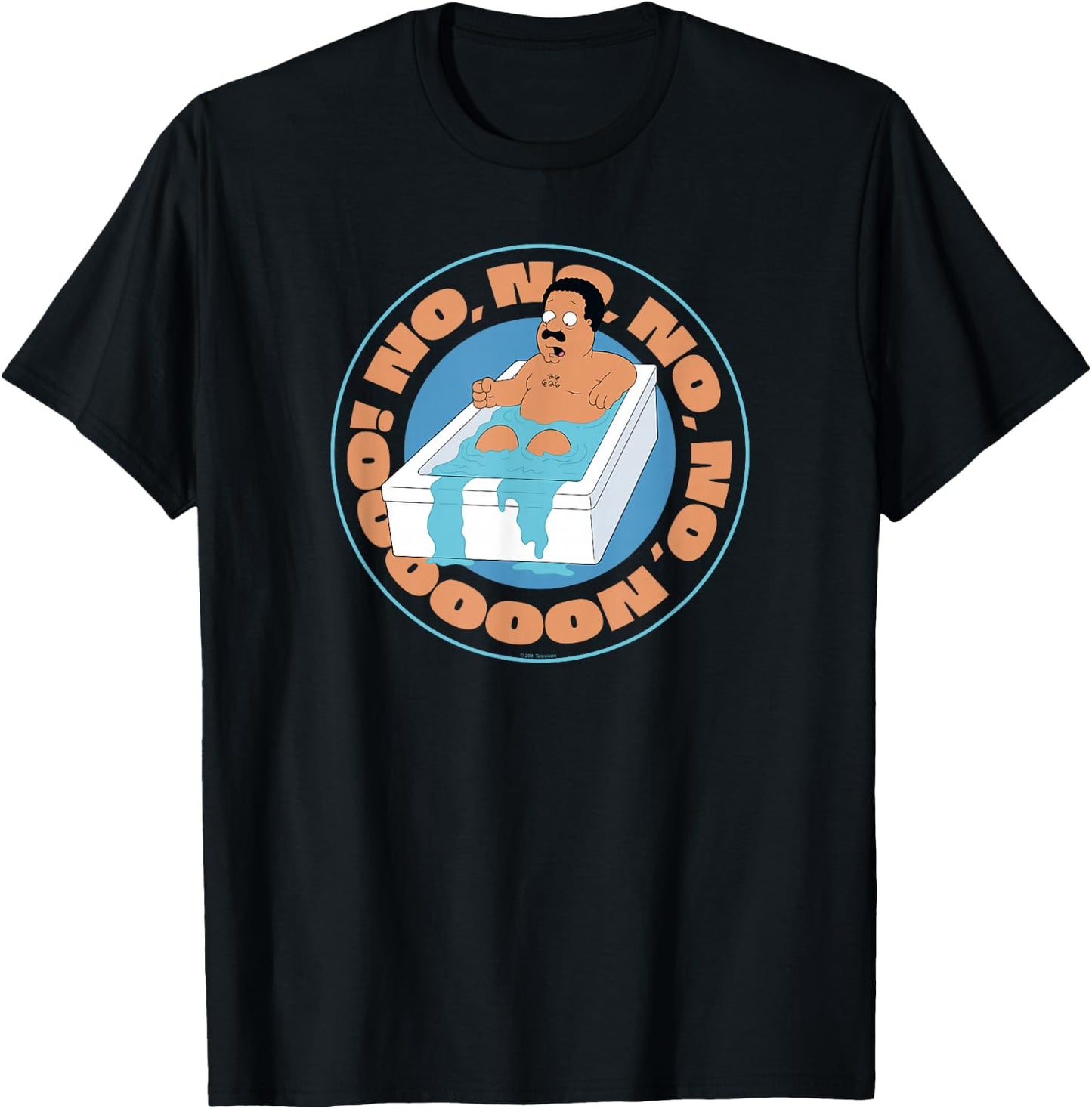 Ripple Junction x Family Guy Cleveland Brown Bathtub , blue T-Shirt - T-Shirt | Black
