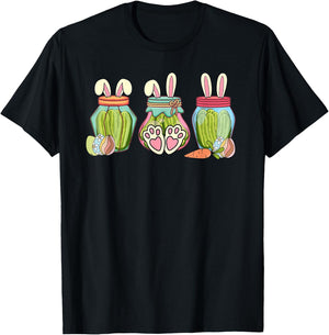 Easter pickle bunnie funny pickle lovers easter pickles T-Shirt - T-Shirt | Black