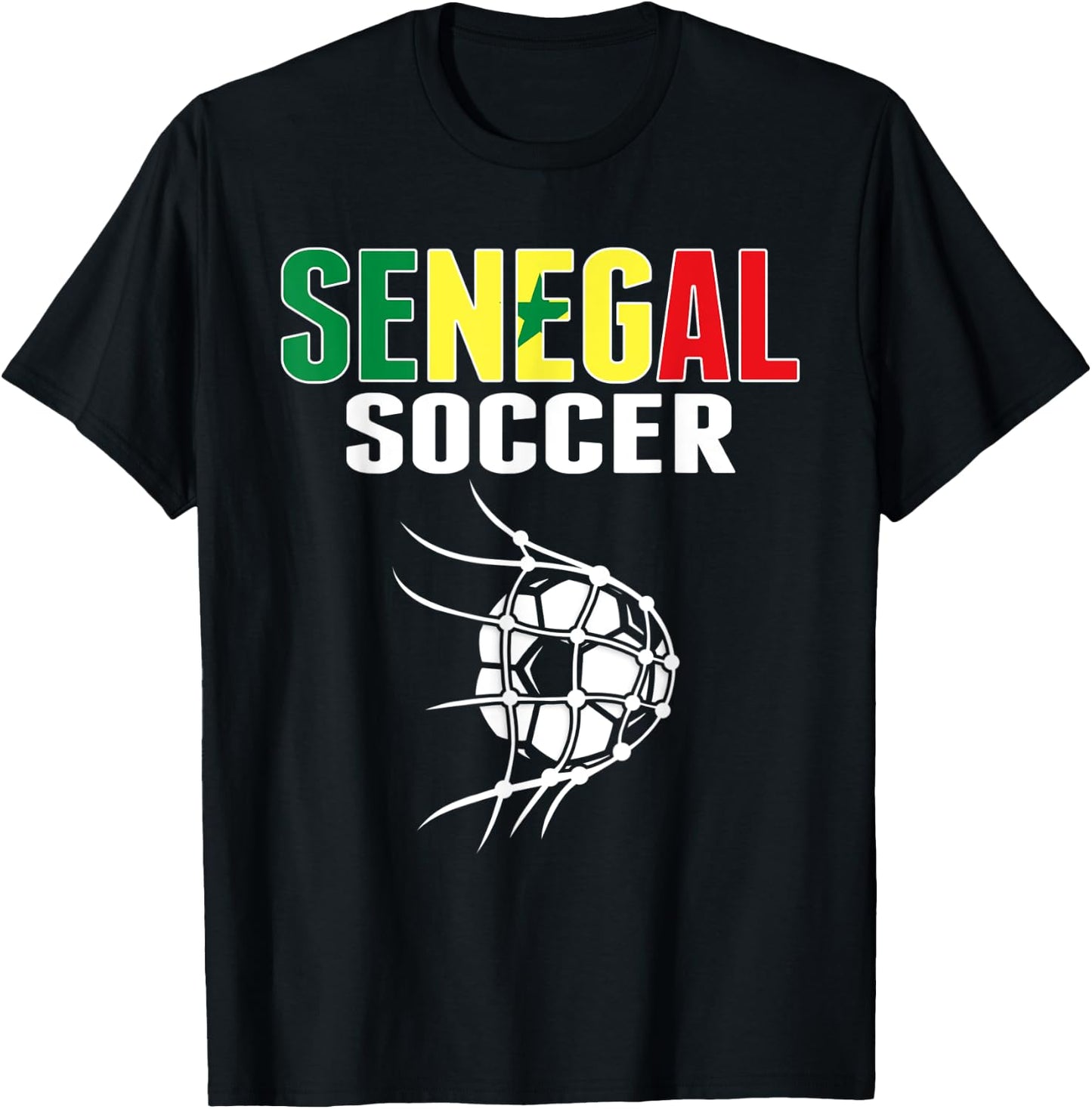 Senegal Soccer Fans Jersey Support Senegalese Football Team T-Shirt - T-Shirt | Black