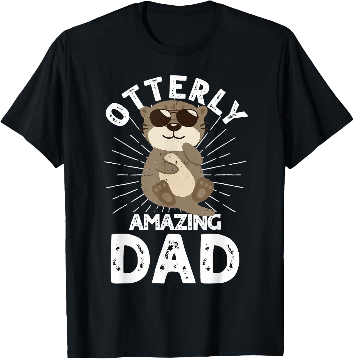 Funny Dad Otterly Amazing Dad Otter Father's Day T-Shirt - T-Shirt | Black