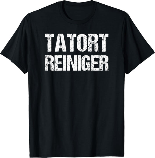 Tatort Cleaner Costume Fancy Dress Moth Party Funny , black T-Shirt - T-Shirt | Black